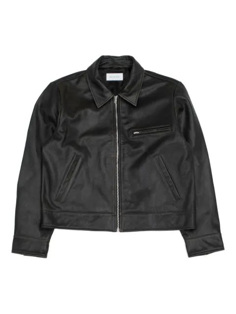 Berner Kühl zipped leather jacket Black 229O40