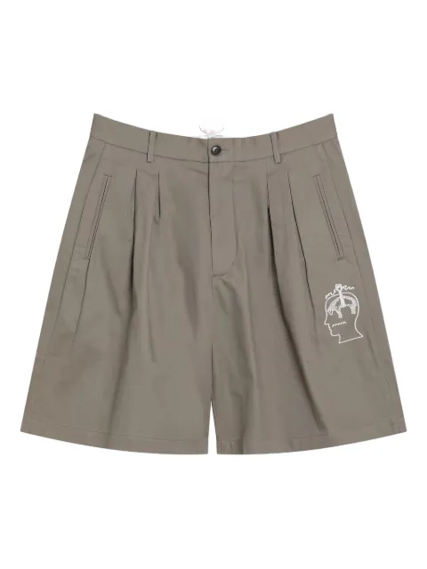 Brain Dead Brooks Brothers pleated chino shorts Neutrals BDS24B310042CO