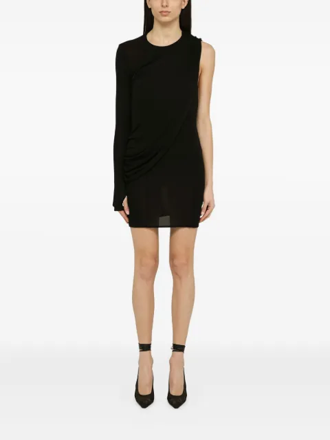 ANDREĀDAMO one-sleeve draped dress Black ADPS24DR08290473VI