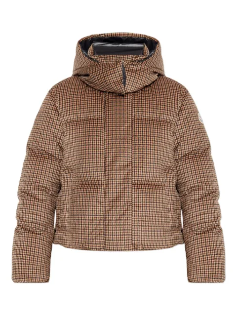 Moncler Quierzy houndstooth-pattern padded jacket Brown K20931A00133598XD