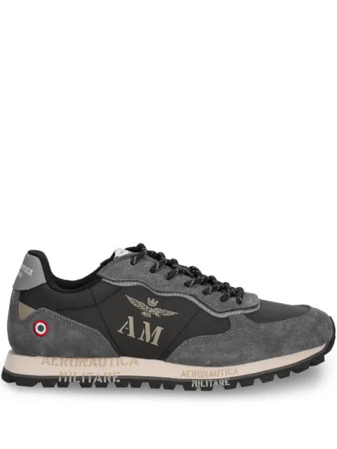 Aeronautica Militare logo-print sneakers Black 252SC0320UPL00313