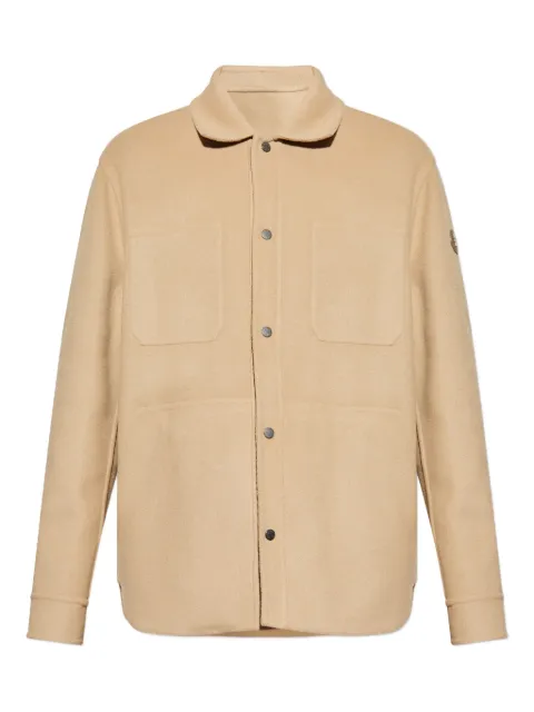 Moncler Tagnit leather-patch shirt jacket Neutrals K20911G00011598RK