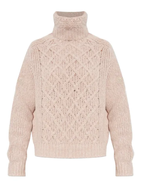 Moncler cable-knit sweater Pink K20939F00015M1209
