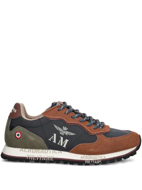 Aeronautica Militare logo-print lace-up sneakers Blue 252SC0320UPL00313