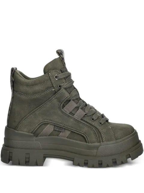 Buffalo lace-up tread-sole boots Green 1622602