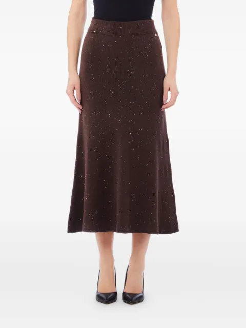 LIU JO A-line midi skirt Brown MF5295MA27R