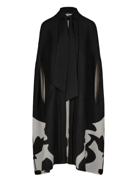 Johanna Ortiz tie-neck cape Black PT03297