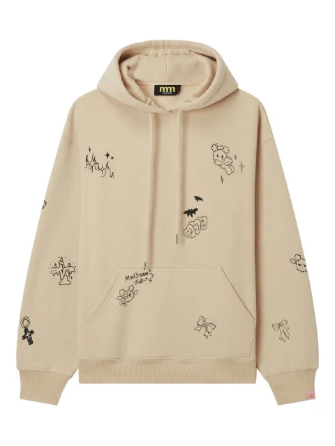 Mini Cream graphic-print hoodie Neutrals 5FS506A