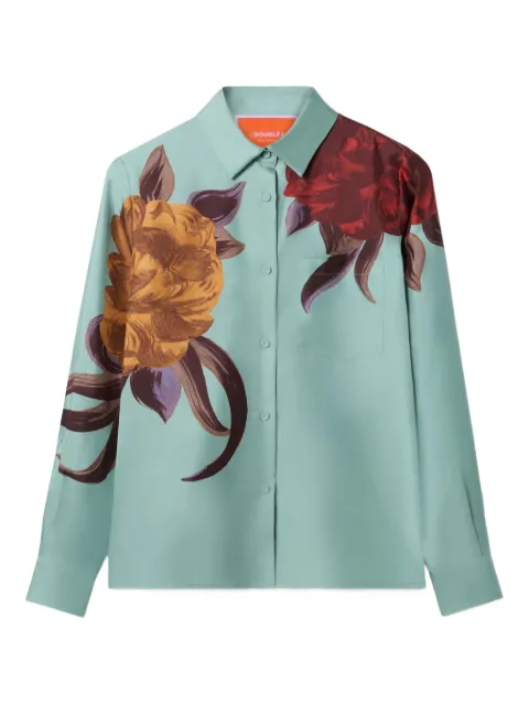 La DoubleJ floral print shirt Blue SHI0040SIL001PEO06BU01