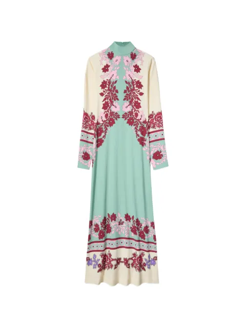 La DoubleJ Halle floral maxi dress Green DRE0444VIS011REG02GR11