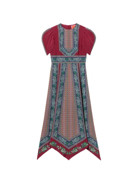 La DoubleJ puffed-sleeved midi dress Red DRE0936CRE002REG02RE01