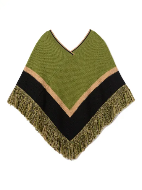 La DoubleJ Embroidered Fringed Dreamcatcher Poncho Green SCA0089KNI180VA424BR02