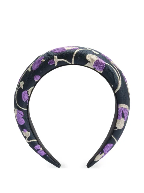 La DoubleJ Medici floral-jacquard headband Black HEB0017JCQ128HNY02BL01