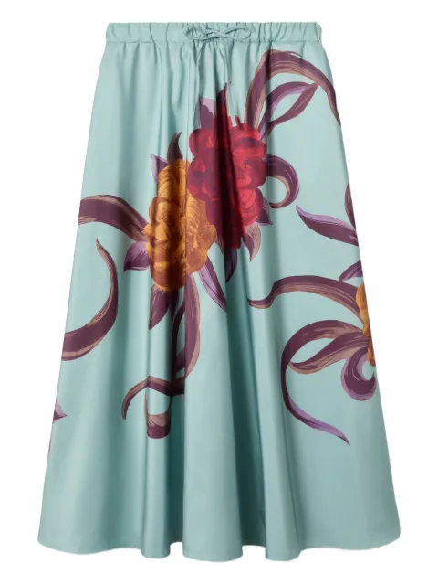 La DoubleJ floral-print skirt Blue SKI0106FAI004PEO06BU01