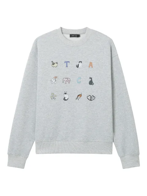 tout a coup graphic-print crewneck top Grey S508AW5
