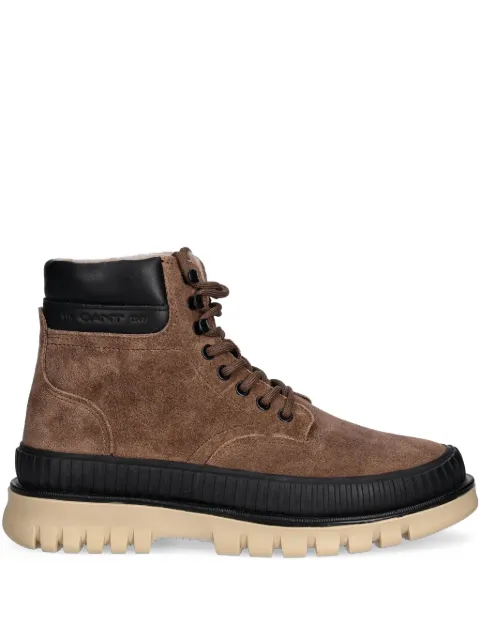 Gant lace-up panelled boots Brown 31643110