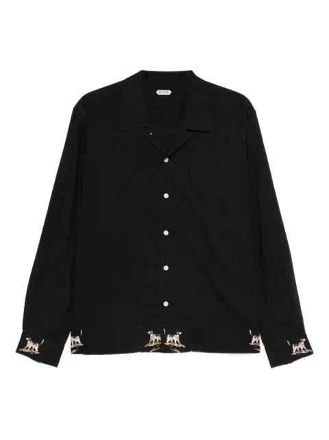 BODE embroidered-motif shirt Black MRF25SH041