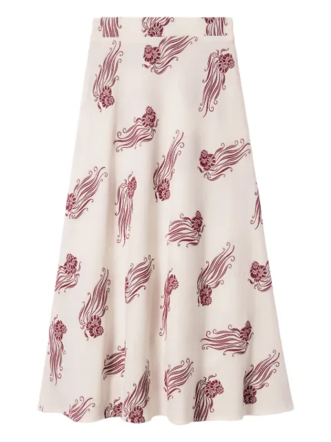 La DoubleJ Lungomare midi skirt Neutrals SKI0089JCQ132LEM03WH01