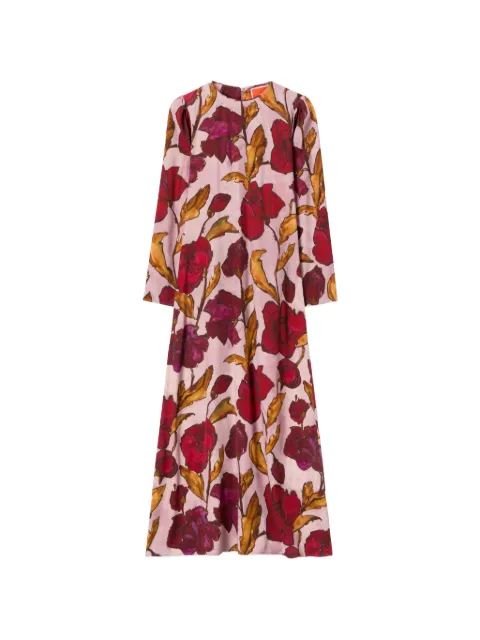 La DoubleJ floral long-sleeved maxi dress Pink DRE0789SAB001FRK01PI10