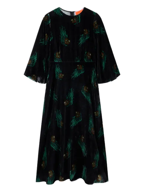 La DoubleJ Sorella printed midi dress Black DRE0179VEL018LEM01BL01