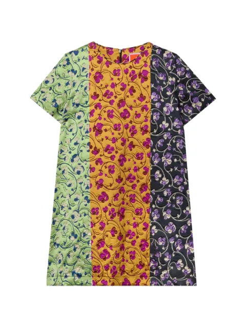 La DoubleJ Swing tricolor floral mini mini dress Green DRE0658JCQ129HNY03YE02