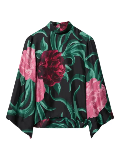 La DoubleJ Make An Exit floral top Black TOP0179SIL001PEO05BL01