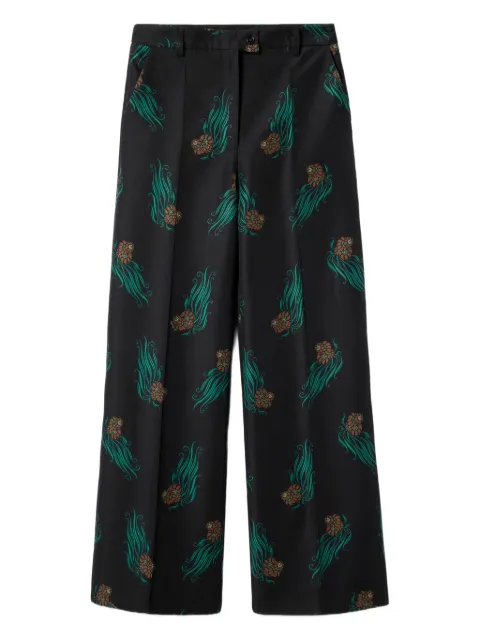 La DoubleJ Let Loose floral-print trousers Black TRO0149CAD001LEM01BL01