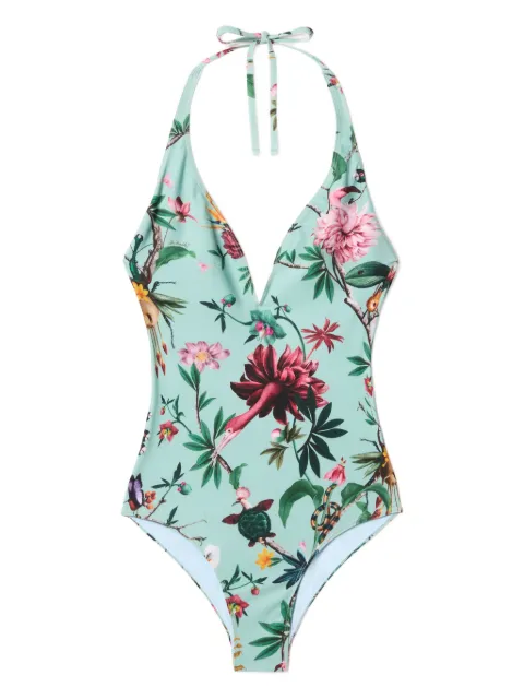 La DoubleJ floral-print swimsuit Blue SWI0036LYC001ZOF05BU01