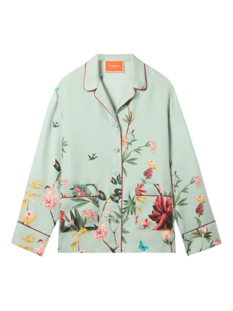 La DoubleJ floral-print shirt Blue SHI0077SIL001ZOF04BU01
