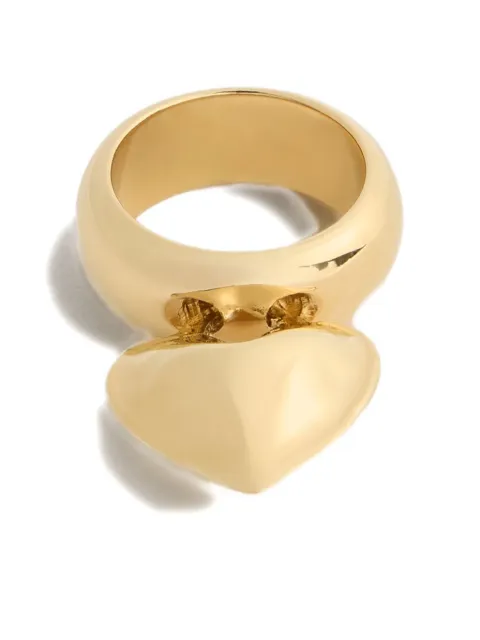 La DoubleJ Love heart-detail ring Gold RIN0016BRA003SOLIDYE05