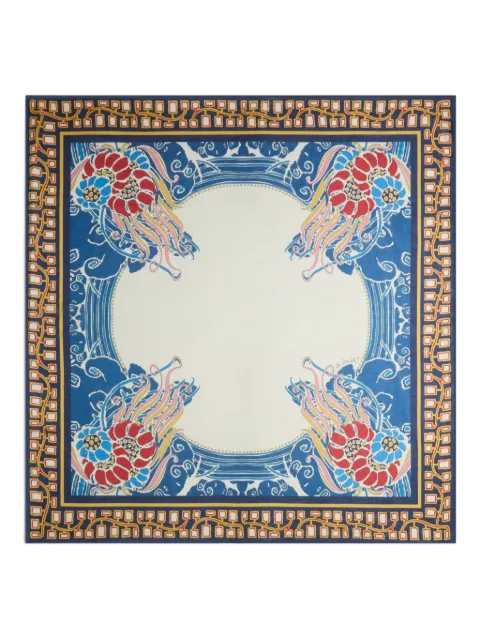 La DoubleJ floral-print pareo Blue SCA0051COT021LEM02BU03