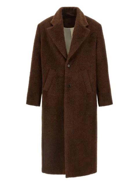 Séfr brushed alois wool coat Brown MFW25ALOISBRUSHEDTAUPEALPACA