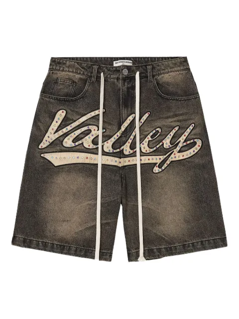 Vale Skittles embroidered denim shorts Grey VLSKITJOR