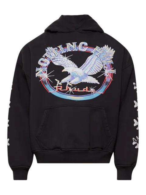 RHUDE Nothing Hill Eagle graphic-print hoodie Black RHPF25HO090120027