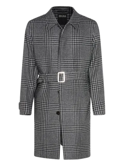 Zegna belted houndstooth coat Grey 298515A24VBYS0NR