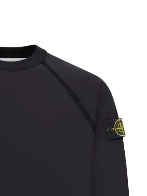 Stone Island Compass-badge raglan-sleeve sweatshirt Black K2S156100022S0A20