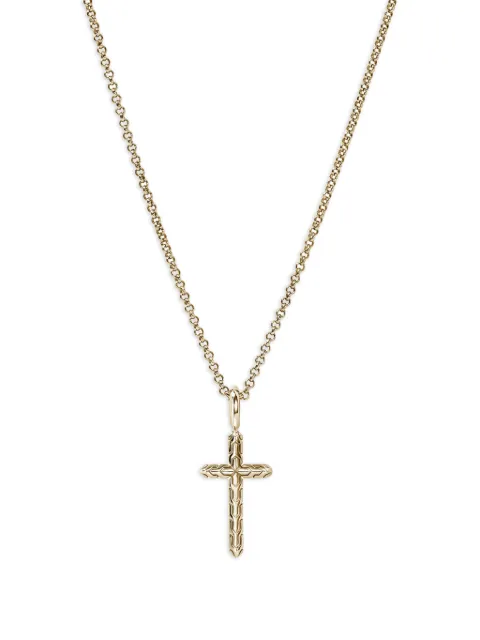 John Hardy 14K yellow gold JH Essential Cross pendant necklace Gold NGG989377