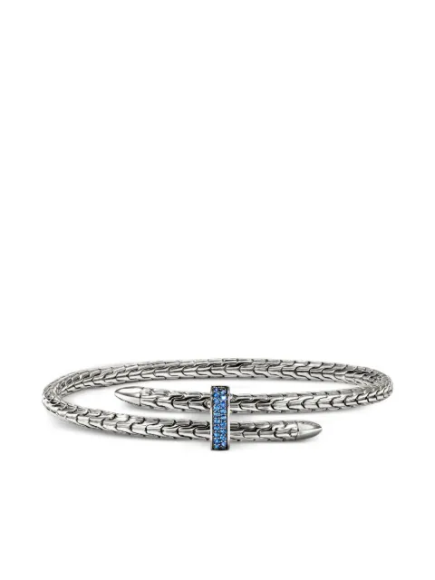 John Hardy sterling silver Spear Flex sapphire bracelet Silver CBS987874BSP