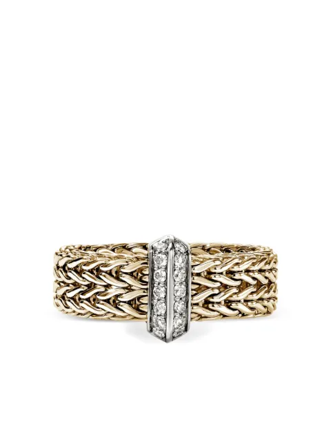 John Hardy 14K yellow gold Icon Link Bar diamond ring Gold RGGX987362DI
