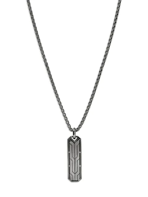 John Hardy silver Icon 50 tag-pendant necklace Silver NM98955BRD