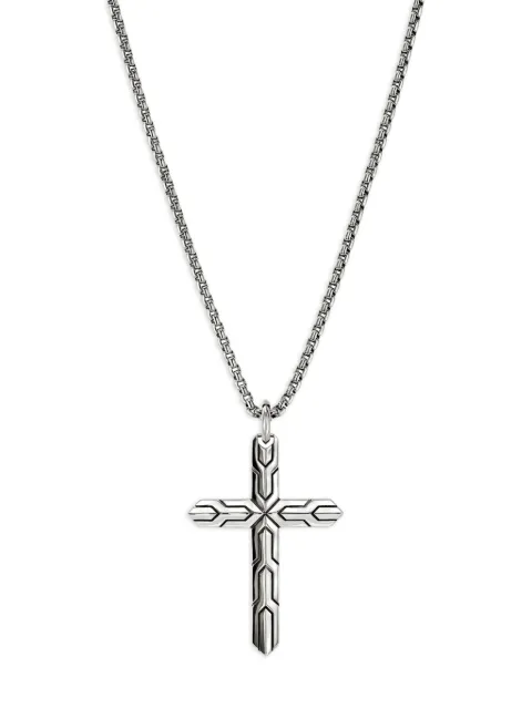 John Hardy sterling silver Icon 50 cross-pendant necklace Silver NM989477
