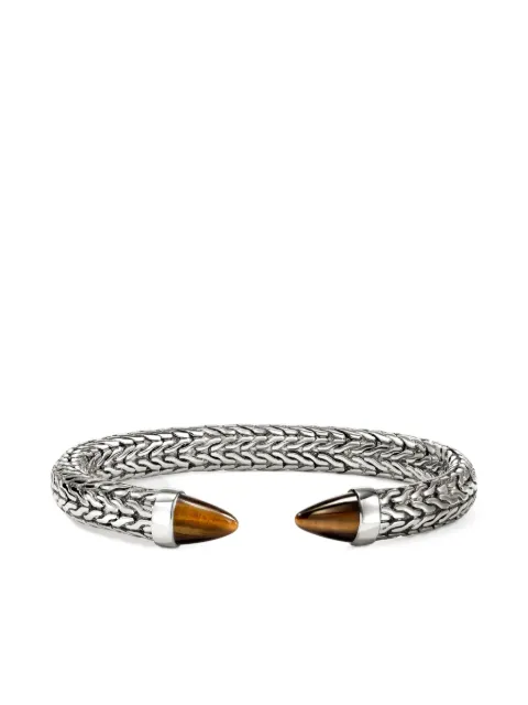 John Hardy sterling silver Spear 50 tiger's eye bracelet Silver CMS987961TE