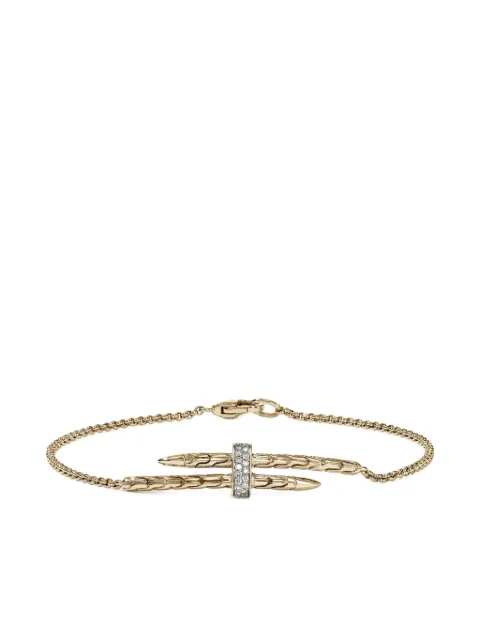 John Hardy 14K yellow gold Spear Station diamond bracelet Gold BUGGX989572DI