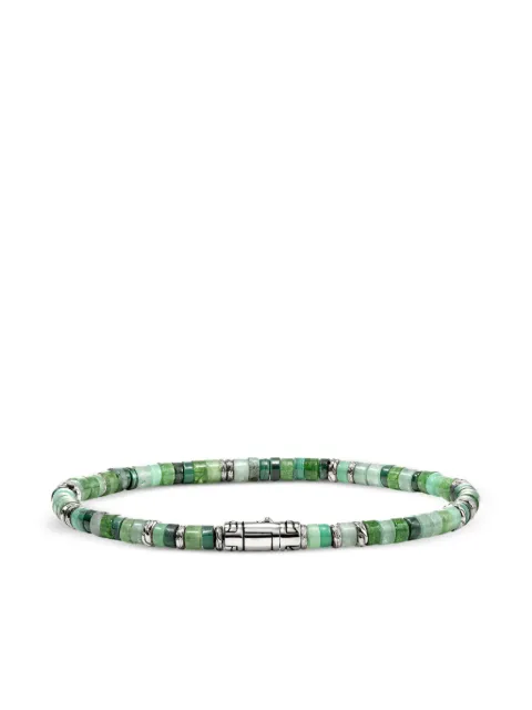 John Hardy sterling silver Heishi multi-stone bracelet Green BUS900698MHQZATR