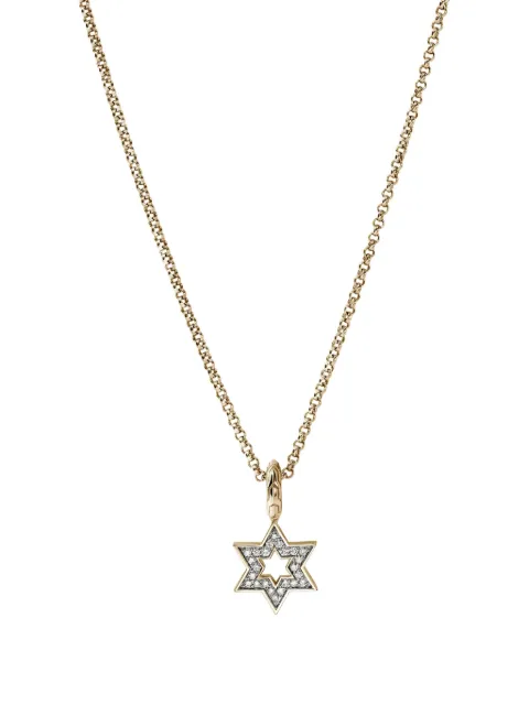 John Hardy 14K yellow gold JH Essential Star of David diamond necklace Gold NGGX9894002DI
