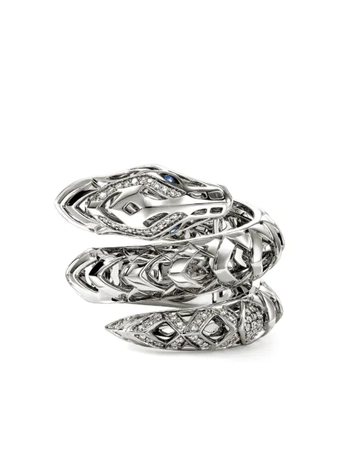 John Hardy sterling silver Naga diamond and sapphire ring Silver RBP603762BSPDI