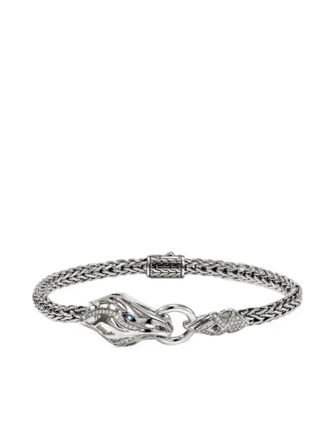 John Hardy sterling silver Naga diamond and sapphire bracelet Silver BUP603742BSPDI
