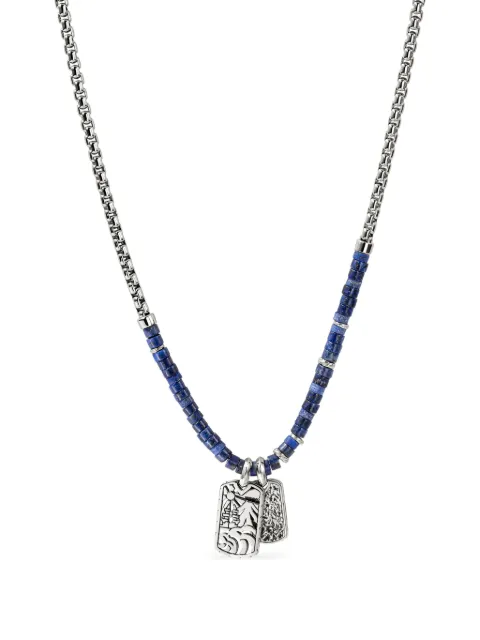 John Hardy sterling silver Heishi Tag lapis lazuli necklace Silver NMS989611LPZ