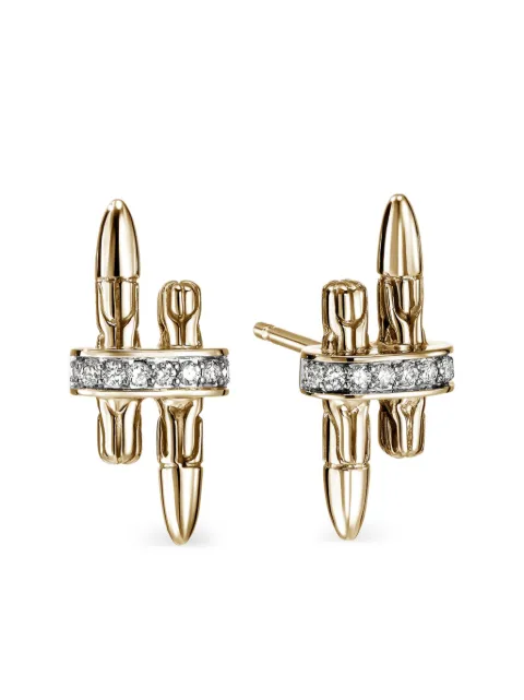 John Hardy 14K yellow gold Spear Stud diamond earrings Gold EGGX989562DI