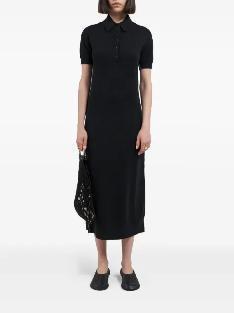 Maria McManus polo-collar midi dress Black KN00356CC